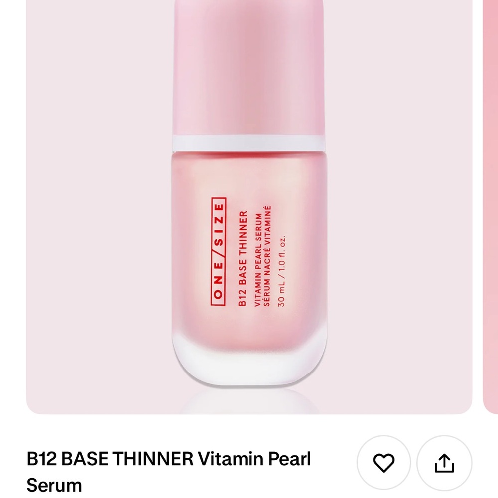ONE/SIZE B12 Base Thinner Vitamin Pearl Serum - unopened